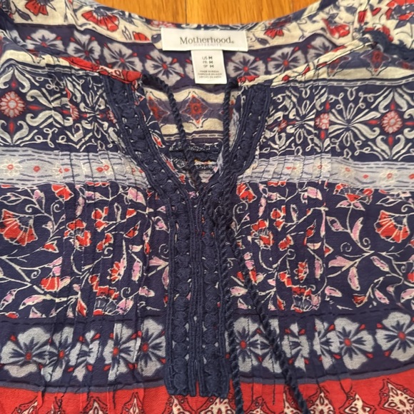 Blouse & shorts maternity Motherhood boho top jeans denim Bohemian old navy M 10 - Picture 6 of 17